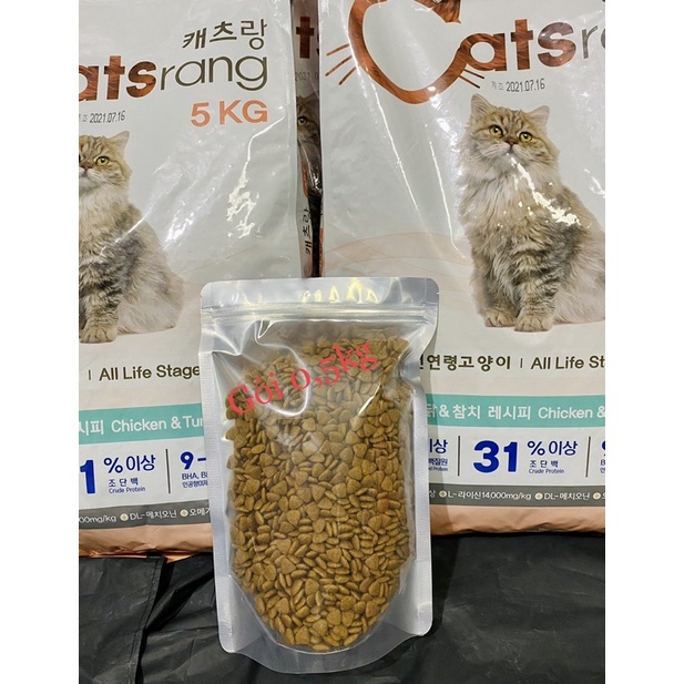 [Date mới]Thức Ăn Cho Mèo Mọi Lứa Tuổi Catsrang túi zip 1 kg