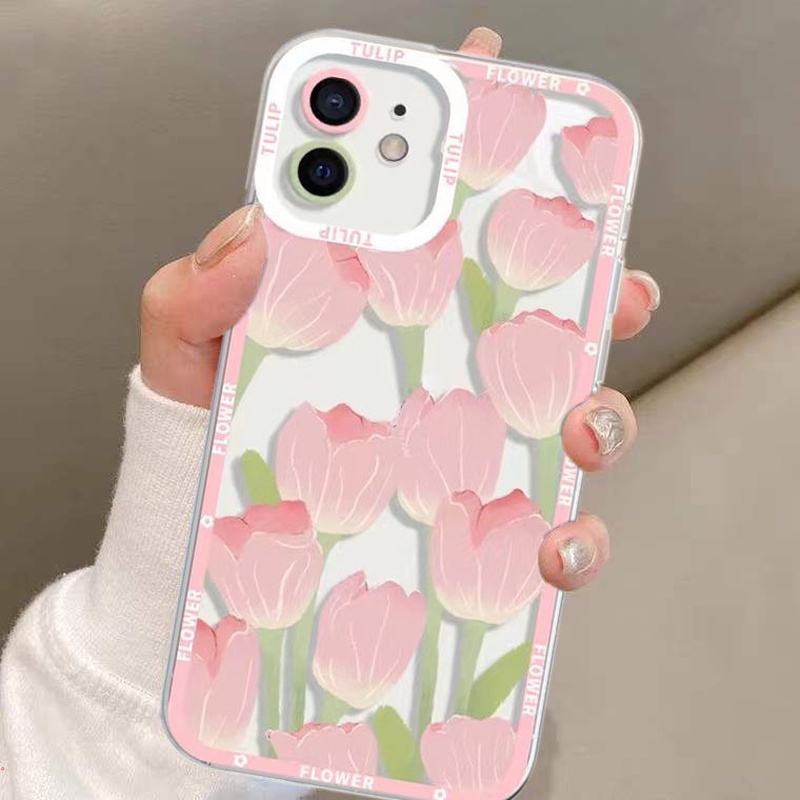 Ốp Điện Thoại Silicone Mềm Trong Suốt Chống Rơi In Họa Tiết Hoa Cho IPhone 13 12 11 Pro MAX X XR XS MAX 6 7 8 Plus