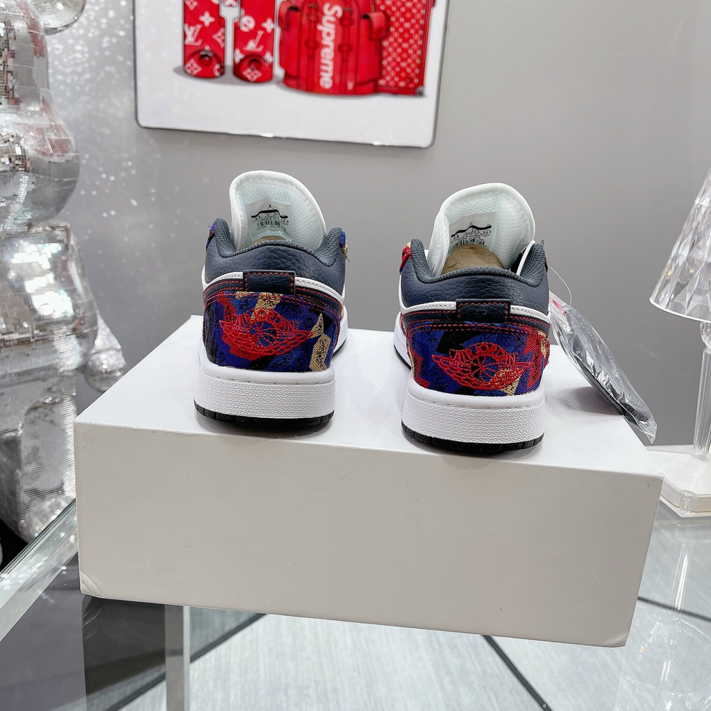 Giày Sneaker JD thổ cẩm nam/nữ, Giày jordan thổ cẩm quảng châu cao cấp size 36_43