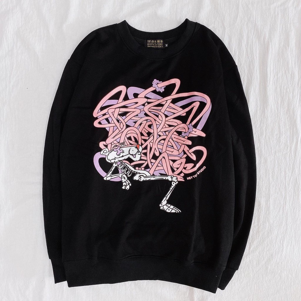 Áo Nỉ Sweater Nhện hình thật form unisex