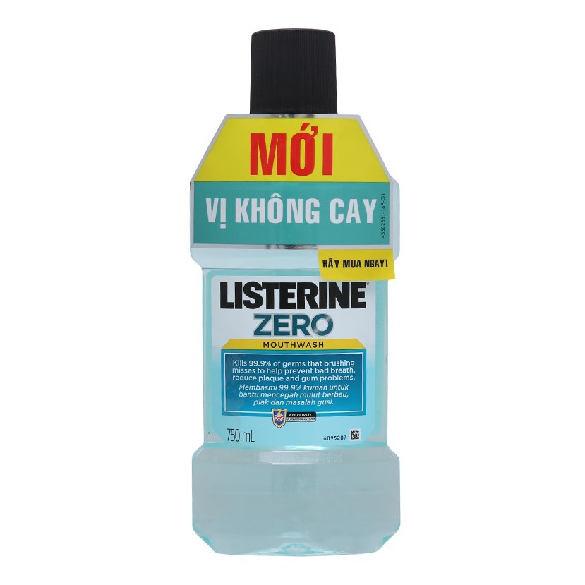 Nước súc miệng diệt khuẩn Listerine Zero 750ml