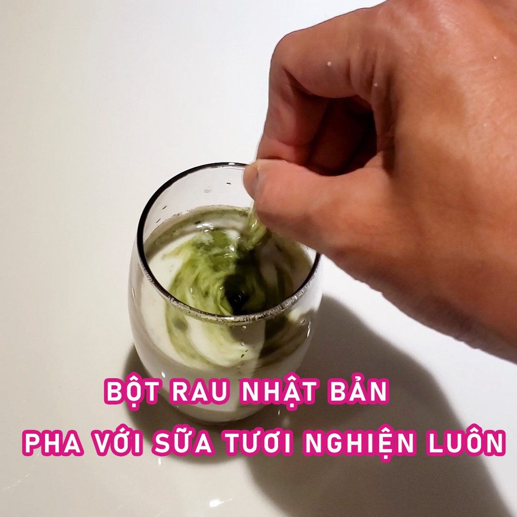 Bột rau củ Nhật Bản nguyên chất [24 gói] - sấy lạnh - thanh nhiệt - giải độc - mát gan - làm đẹp da - giảm cân