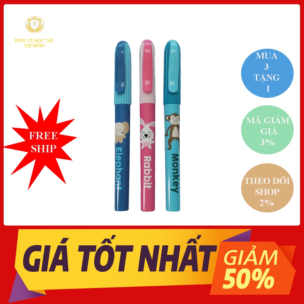 Bút Hình Thú, Ngòi Êm Trơn Nét 0.5mm - Dụng cụ học tập Tuệ Minh