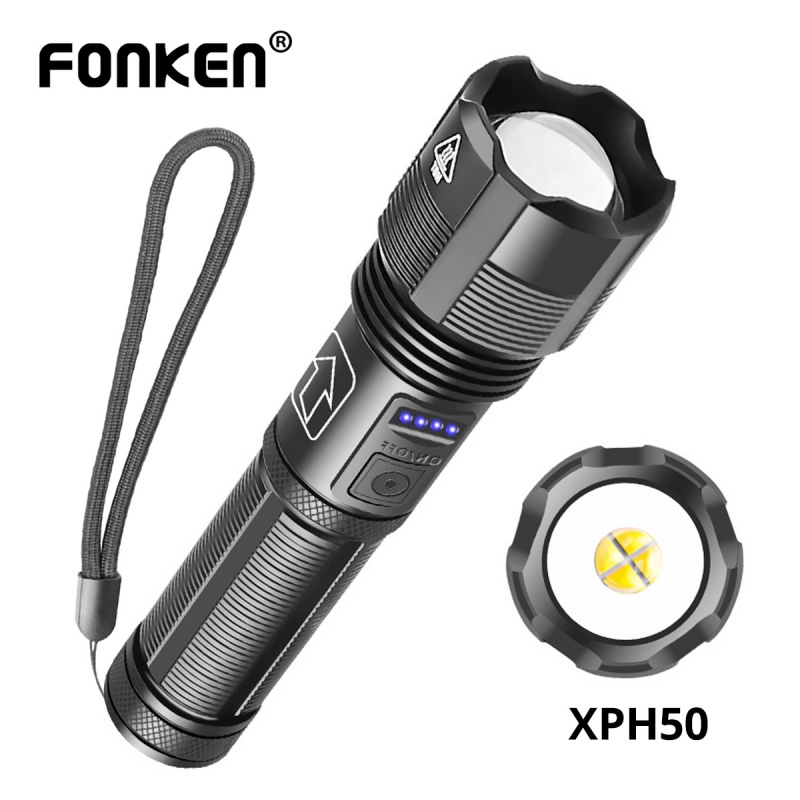 Đèn Pin Led Siêu Sáng Fonken 1000 Lumens 5 Chế Độ Điều Chỉnh Ánh Sáng Tiện Dụng
