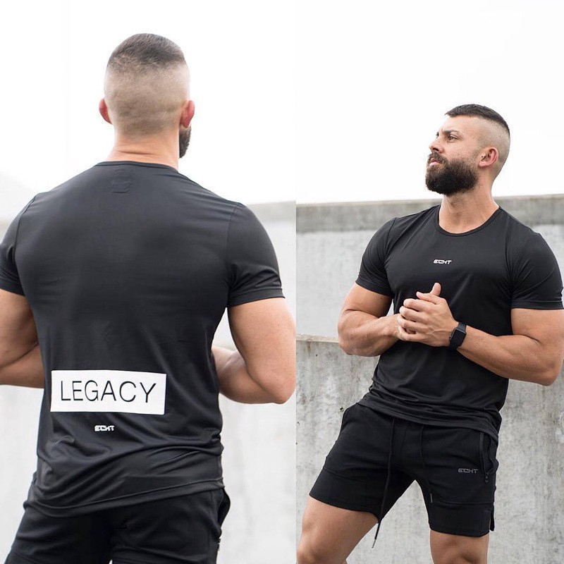 ECHT Mens Cotton Sports Casual stretchy comfortable Shorts Fitness Jogging Training Beach Pants