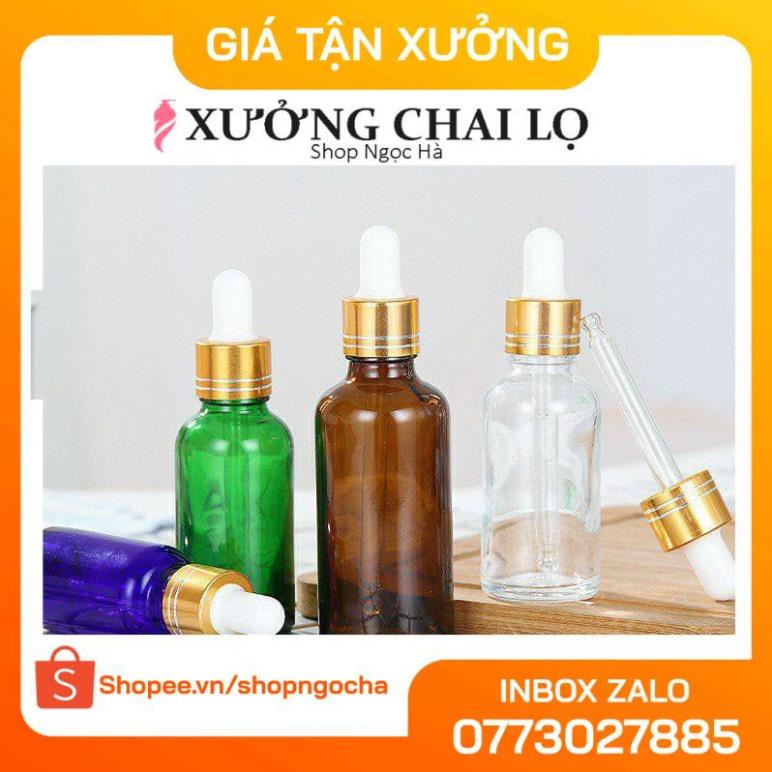 Lọ Chiết Serum ❤ GIÁ TỐT NHẤT ❤ [15ml,20ml,30ml] Lọ đựng tinh dầu bóp giọt Khoen Vàng chiết mỹ phẩm , phụ kiện du lịch