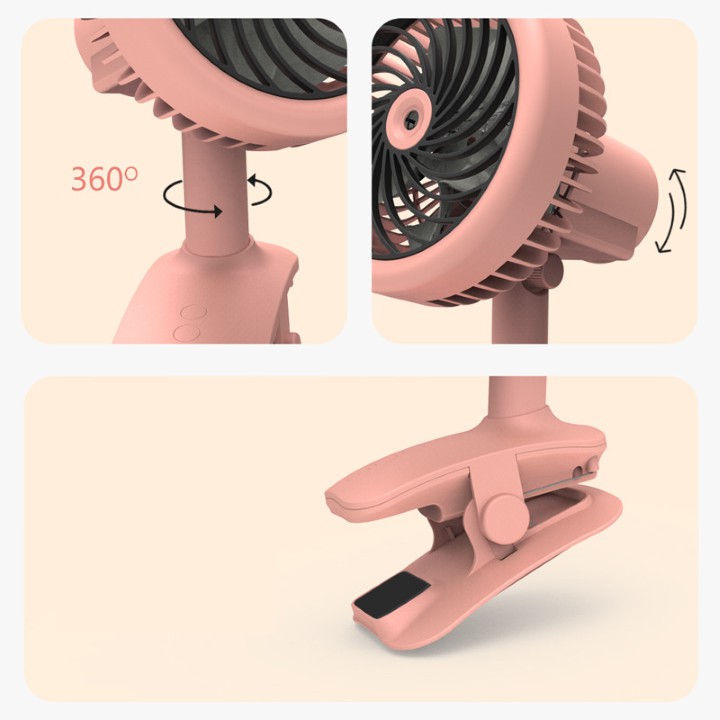 Quạt tích điện phun sương mini ⚜️ BẢO HÀNH 12 THÁNG ⚜️ Kèm Cáp Sạc & Chân Đế Kẹp Bàn | BigBuy360 - bigbuy360.vn