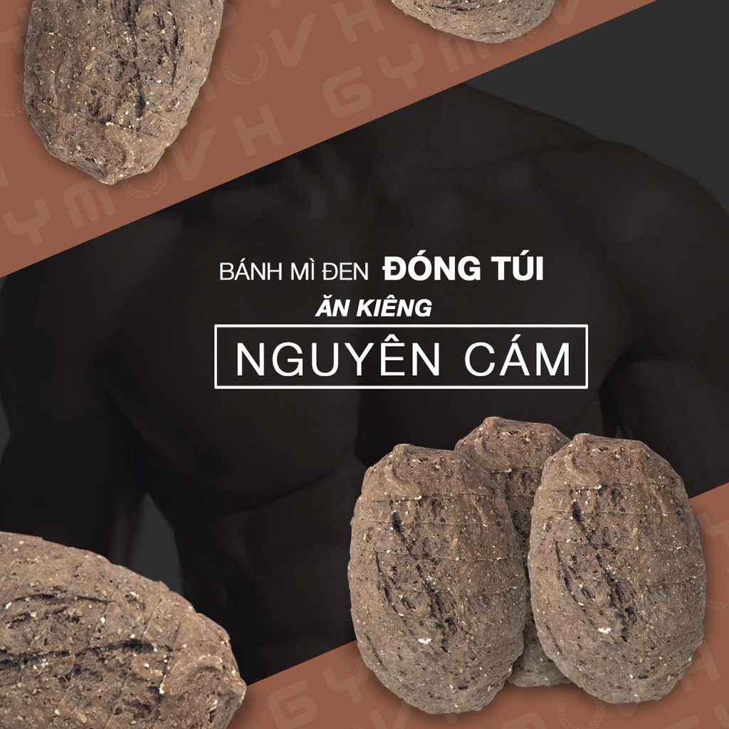 Bánh Mì Đen Ăn Kiêng - NGUYÊN CÁM TÚI 300G