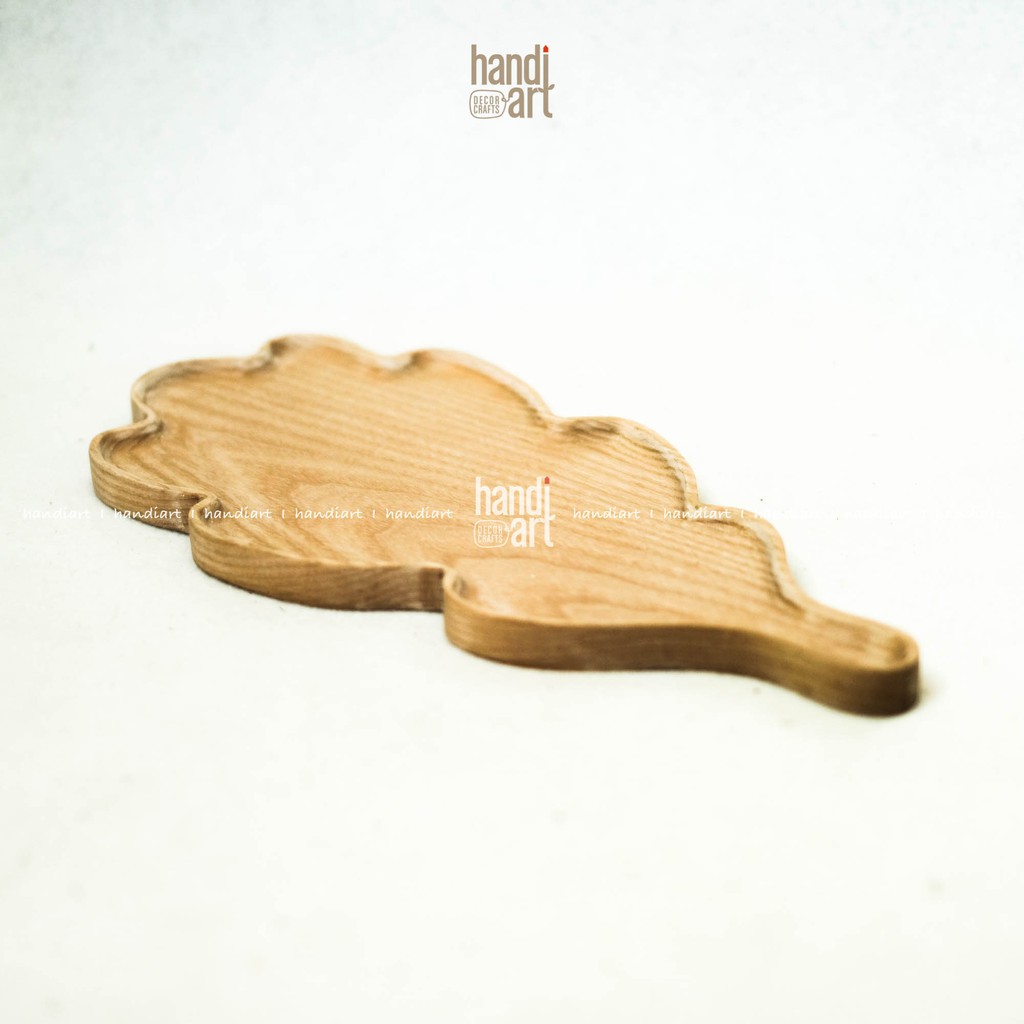 Khay gỗ lá cách điệu -  Wooden tray leaves (37*18cm)