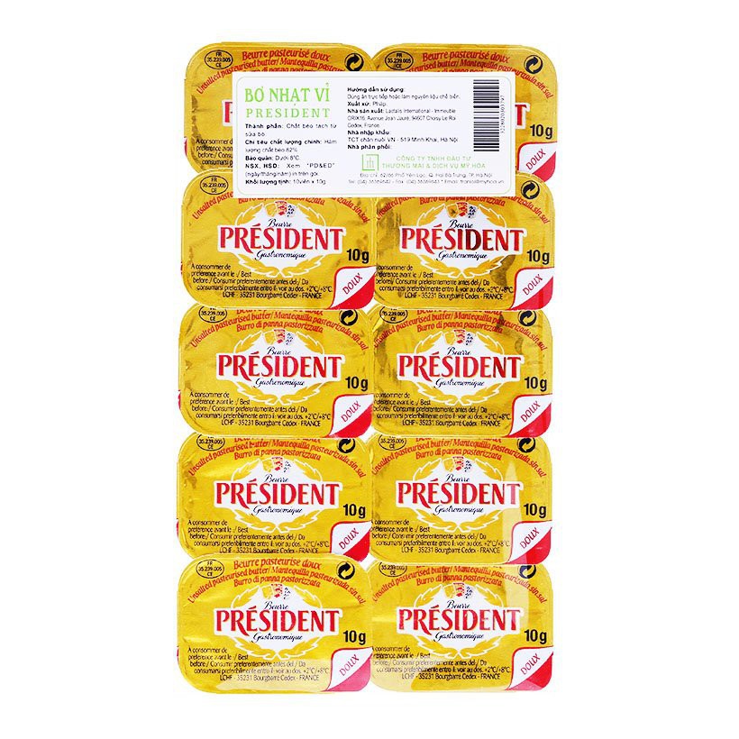 Bơ President Vỉ - 125g - 200g