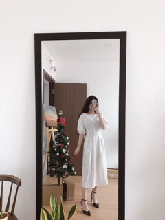 ĐẦM MAXI TRẮNG CHÍT EO