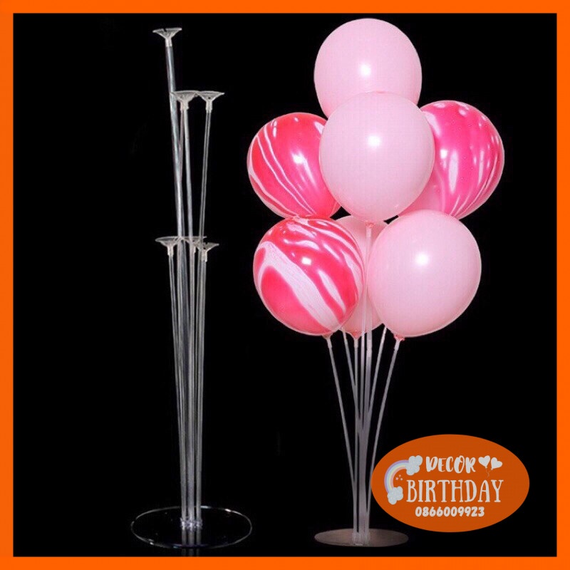 Trụ Cắm Bóng Bay KÈM BÓNG Trang Trí Sinh Nhật, Tiệc Cưới, Lễ Hội, Trụ 7 Thanh