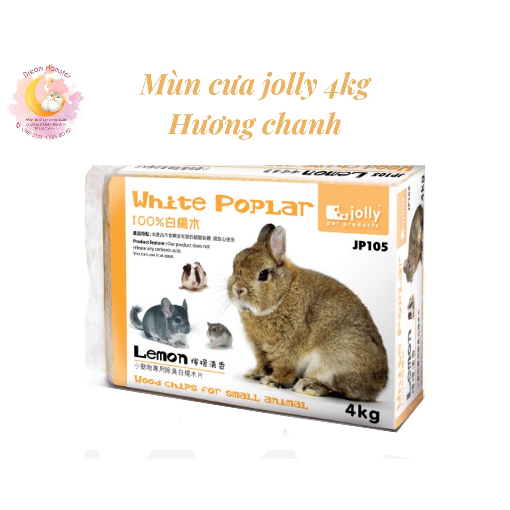 Mùn cưa nén cao cấp Jolly 4Kg - Lót chuồng cho hamster, thỏ, bọ, sóc ...