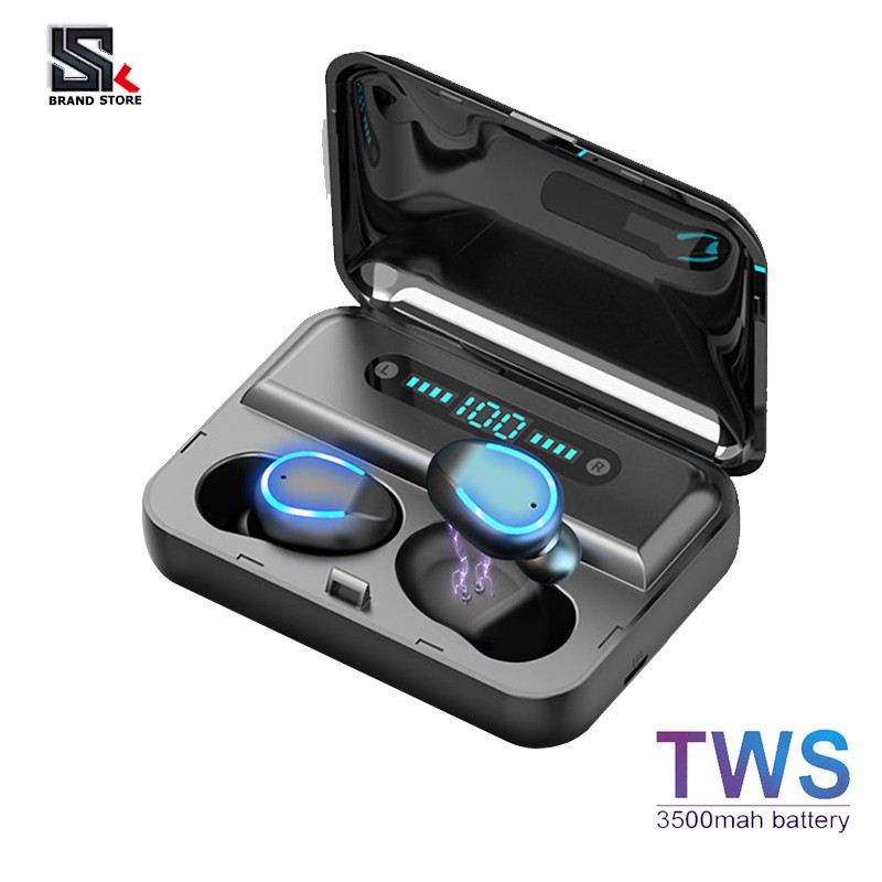 Tai nghe không dây Bluetooth 5.0 Vitog F9 TWS LED hiển thị kỹ thuật số 1200mah với hộp sạc
