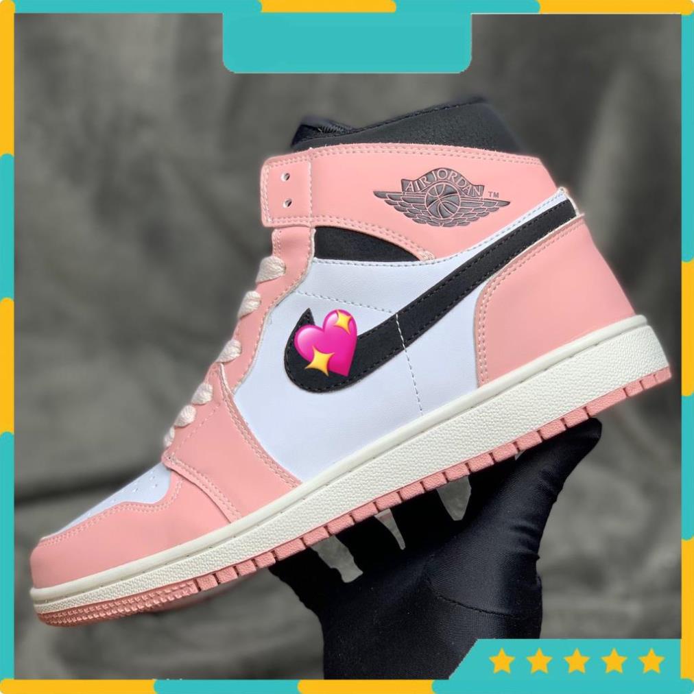 Giày jordan 1 high PINK QUARTZ Nam Nữ, Giày Sneaker JorDdan 1 Màu Hồng Cổ Cao FULL BILL + BOX