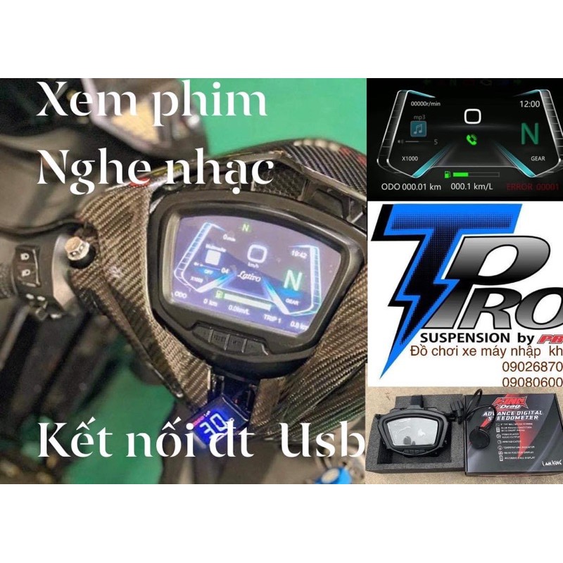 Đồng hồ điện tử LCD gắn Ex150 Model-2019 Ver2 Kingdrag._Dochoixemaynhapkhau