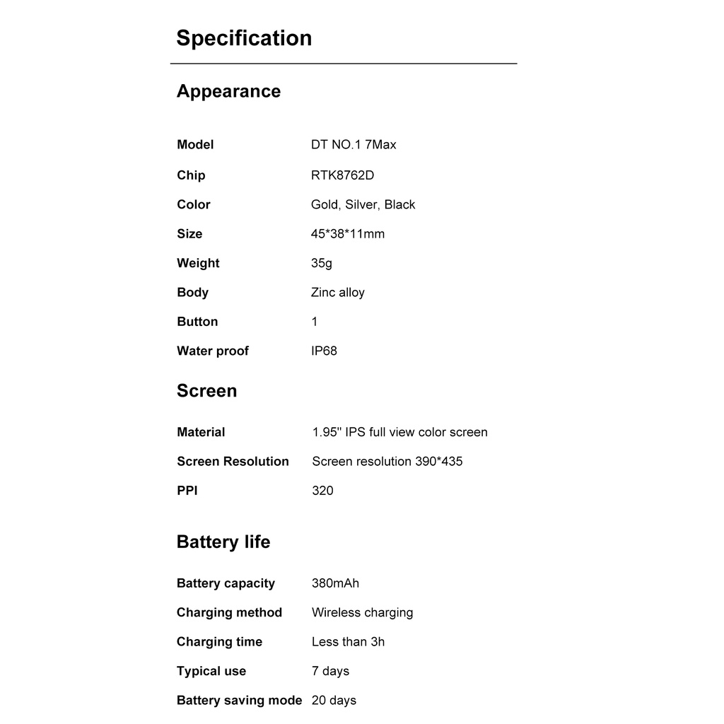 Đồng Hồ Thông Minh DT7 Pro Max Màn Hình Lớn 1.95 '' HD Kết Nối Bluetooth Không Dây Bluetooth Có Sạc Pin PK IWO W37 Pro