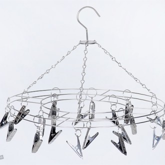 Móc chùm, móc tròn kẹp quần áo inox 20 kẹp