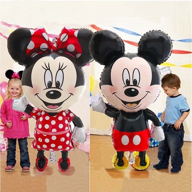 Bong Bóng Lá Nhôm Hình Chuột Mickey Minnie 3D Trang Trí Tiệc Sinh Nhật