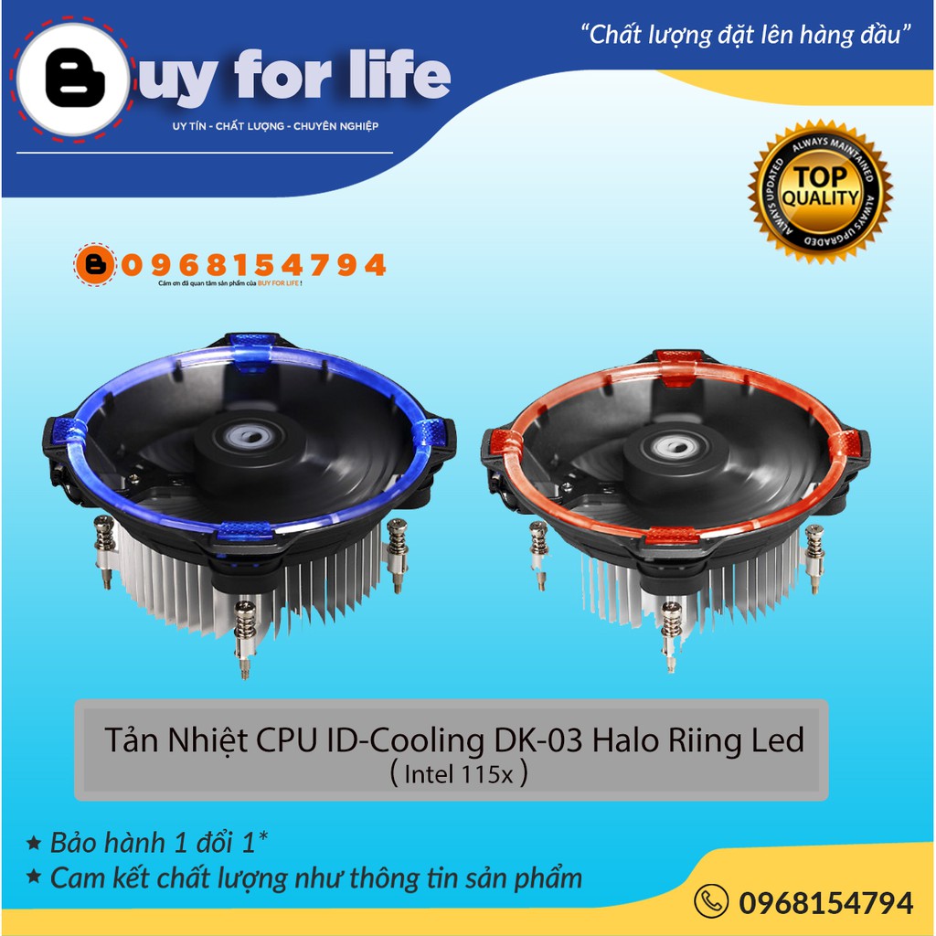 Tản Nhiệt CPU ID-Cooling DK-03 Halo Riing Led ( Intel 115x )