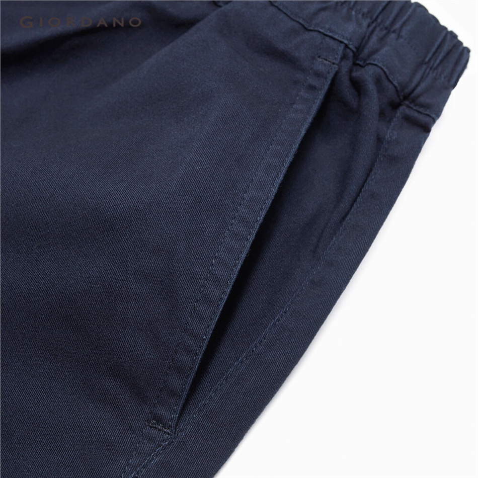 Quần dài GIORDANO 05412098 màu trơn lưng thun co giãn cho nữ