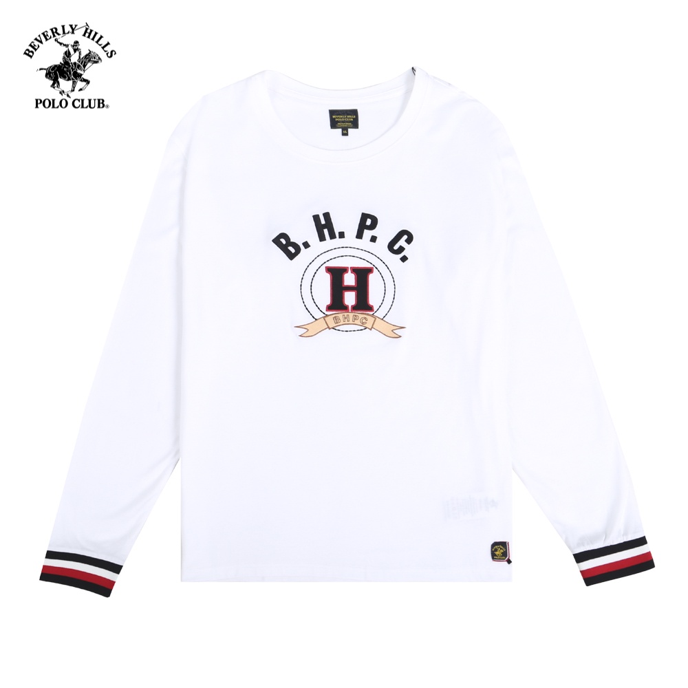 Áo Tshirt dài tay Nam Beverly Hills Polo Club Regular Fit Trắng - TSMRLW21TL066