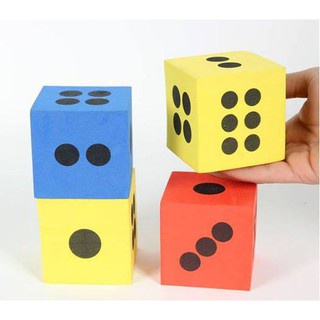 Xúc xắc xốp đặc siêu bền cỡ to 6.3cm dùng trong vui chơi và giảng dạy