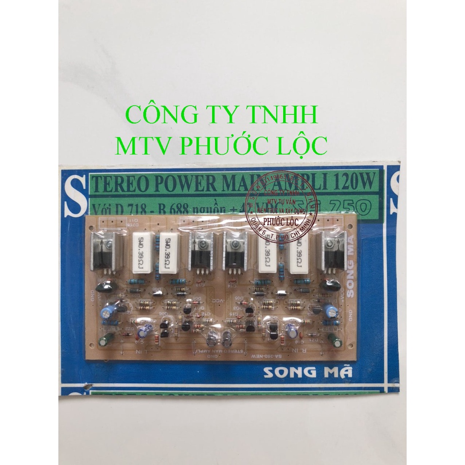 BO MẠCH AMPLY CÔNG SUẤT 4 SÒ 120W- SONG MÃ