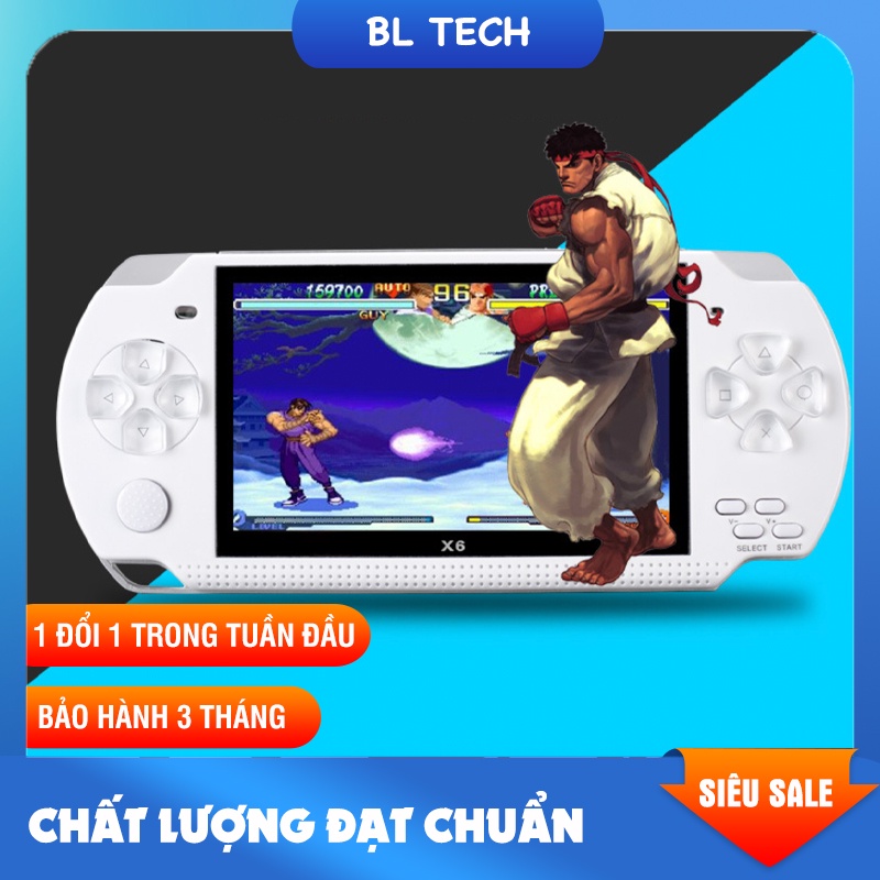 Máy chơi game X6 cầm tay Arcade/GBA/GBC/SEGA/NES màn hình 4.3 inch nghe nhạc xem phim đọc sách chơi game