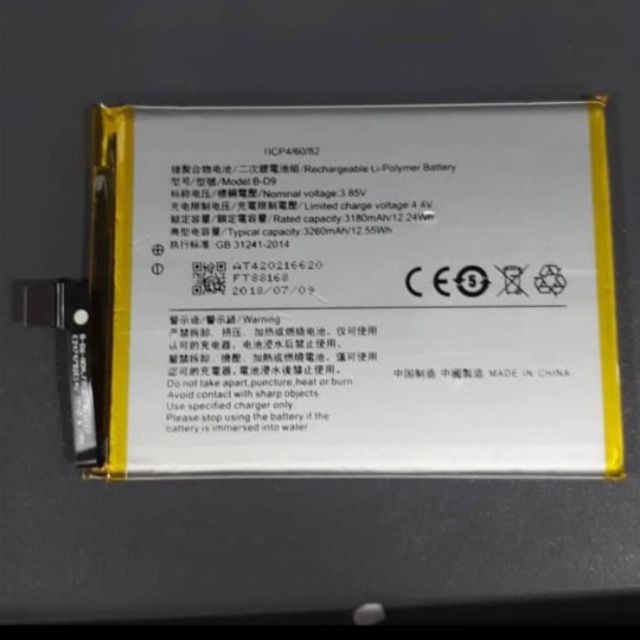 Pin Vivo V9, Y85, Z1, Z3x B-D9 3180, 3260mAh