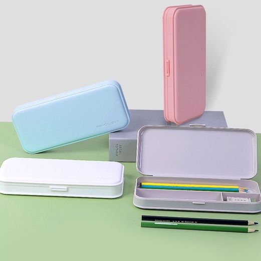 Hộp đựng bút 3 ngăn bằng nhựa đục cao cấp siêu đẹp