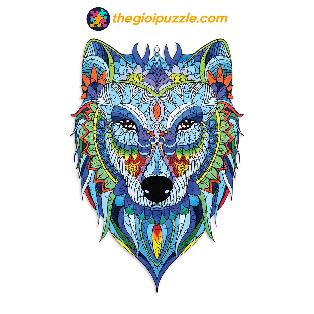 Bộ Xếp Hình Gỗ Thegioipuzzle Ghép Hình Puzzle- Con sói