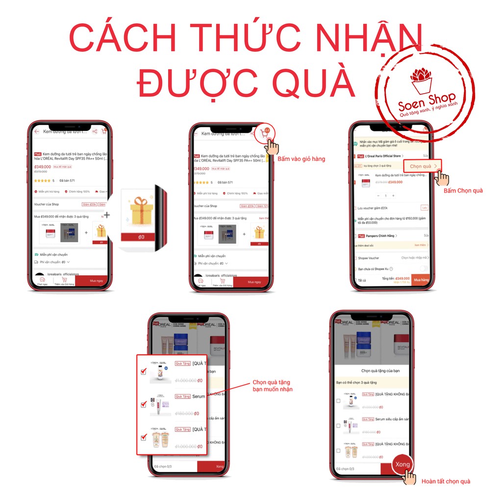 Quà tặng ưu đãi khi mua hàng - soen shop