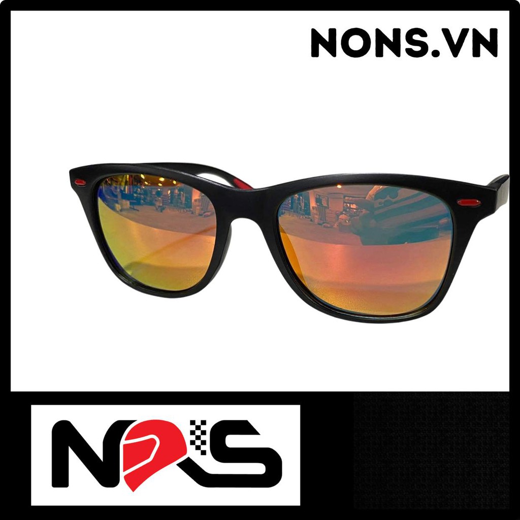 Kính mát NONS UV thời trang tráng bạc màu vàng chống tia UV400