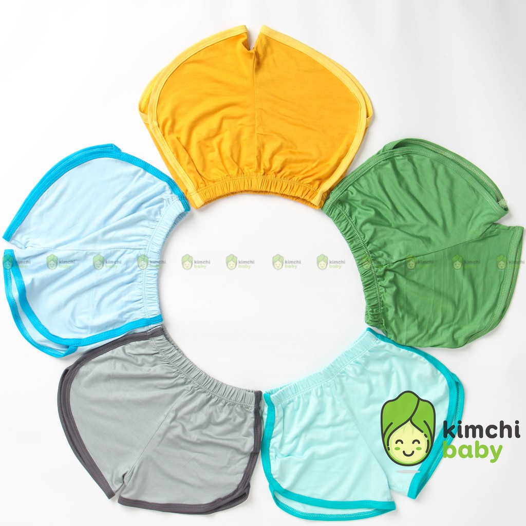 Quần đùi short thun cho bé trai, bé gái KIMCHIBABY vải thun lạnh mặc nhà mùa hè Minky Mom MKMQ2101