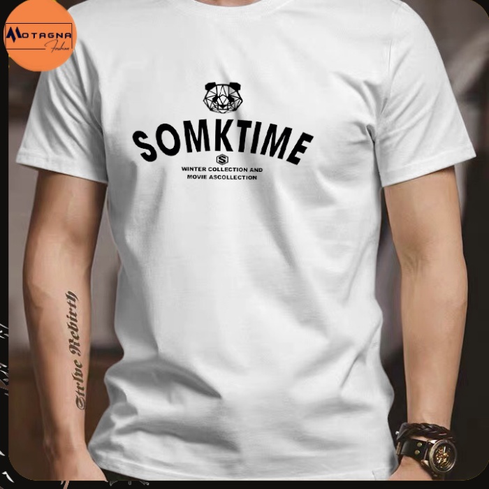 Áo tay ngắn nam, Áo phông hè nam tính thể thao cổ tròn in SOMKTIME mã XZ693