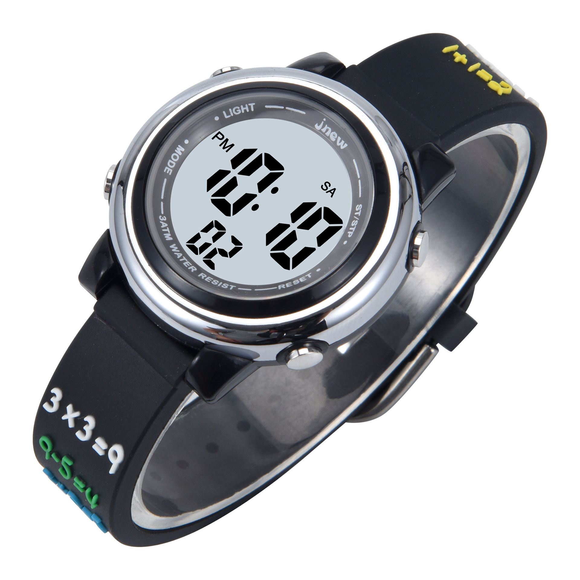 jnew Đồng hồ dành cho trẻ em Đồng hồ nam phát sáng không thấm nước Đồng hồ điện tử đa chức năng Đồng hồ điện tử LED | BigBuy360 - bigbuy360.vn