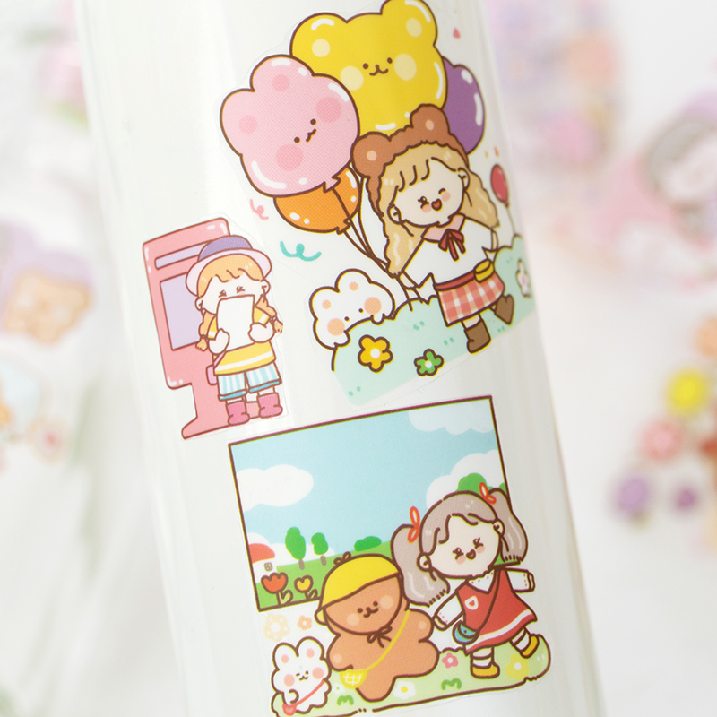 Cuộn Băng Dính Trang Trí Họa Tiết Hoạt Hình Dễ Thương