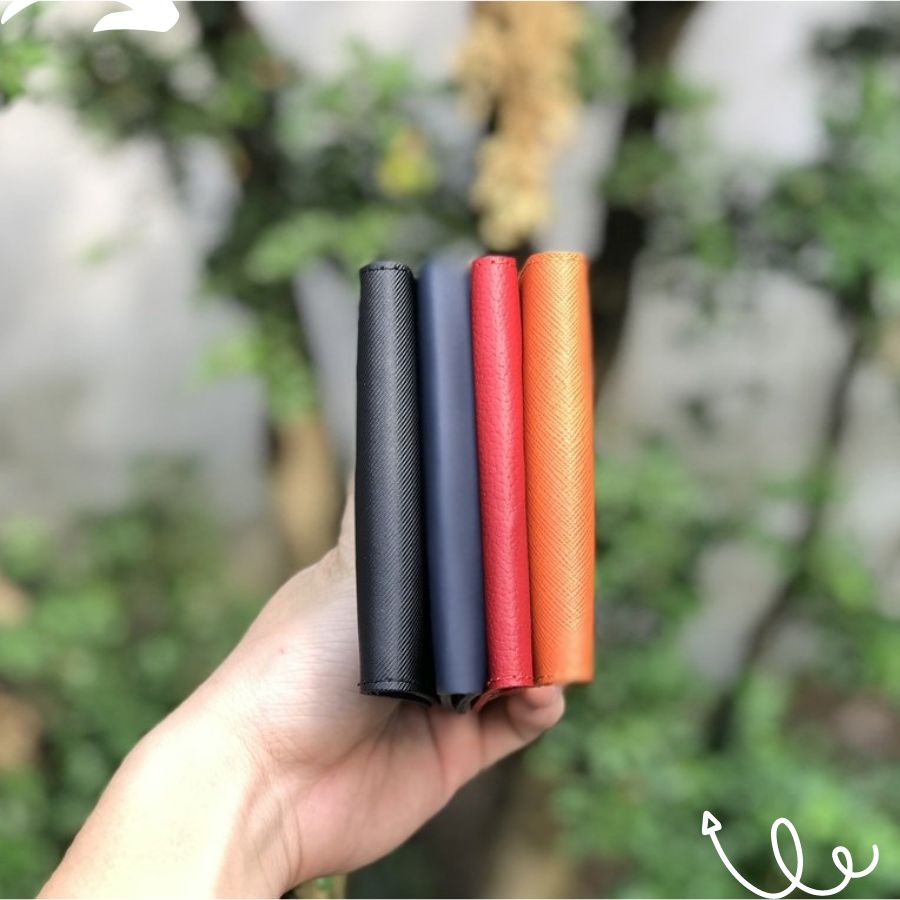 Ví Mini Nhỏ Gọn Đựng Thẻ Da Bò Thật Siêu Bền Đẹp Tặng Kèm Hộp VD02 -lambos_store