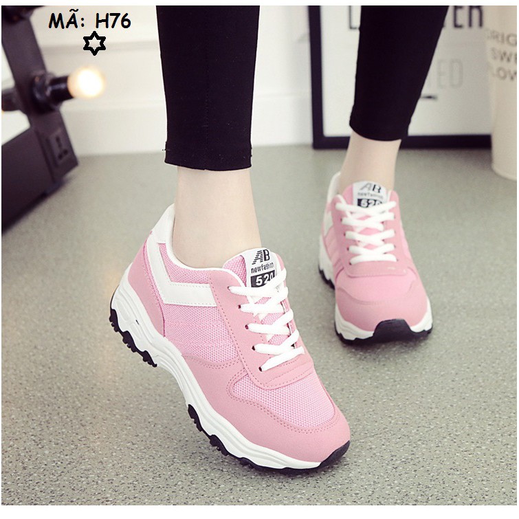 giày thể thao nữ màu đen, hồng xám, giày nữ trắng đế cao, giày nữ thể thao giá rẻ | BigBuy360 - bigbuy360.vn