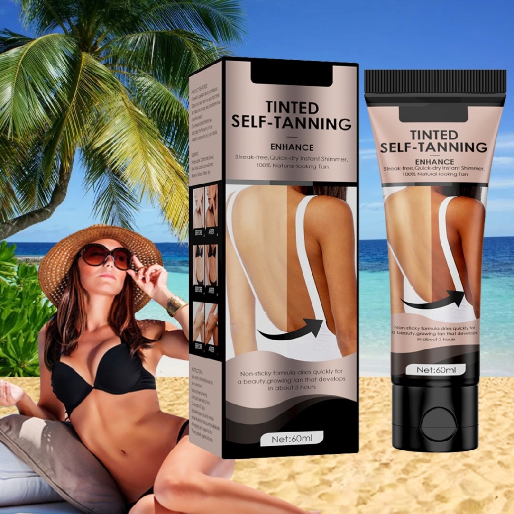 [Hàng mới về] Kem dưỡng làm da rám nắng tự nhiên lâu trôi không cần nắng 60ml