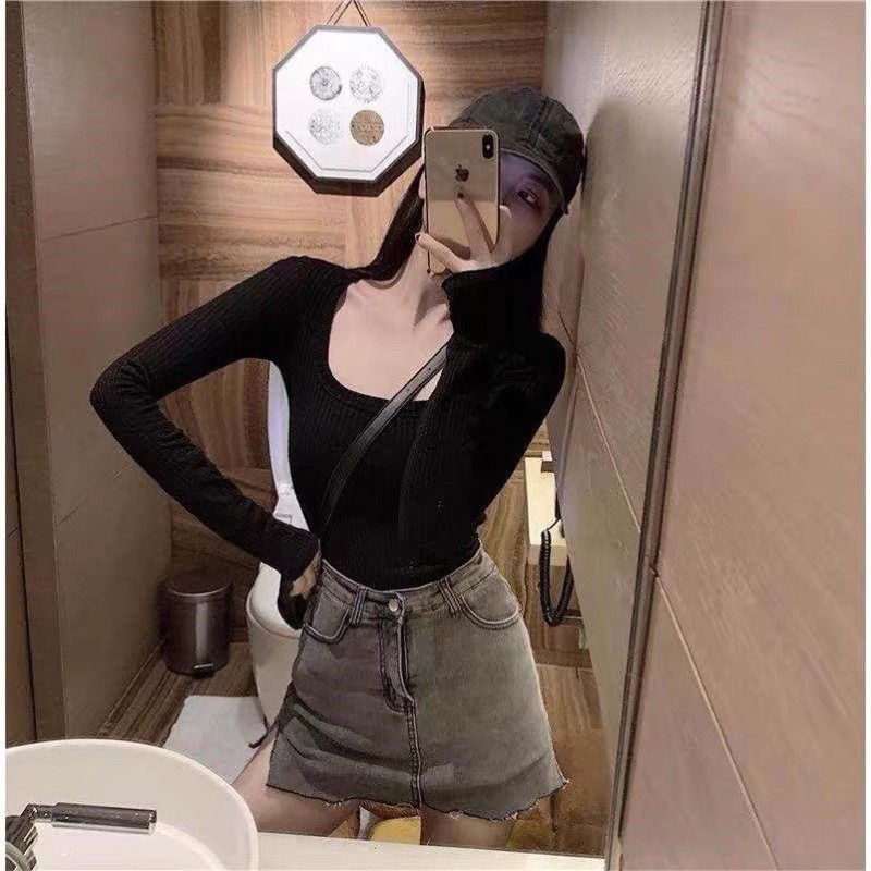 Áo Croptop Body Cổ Chữ U Cực sexy Quyến Rũ