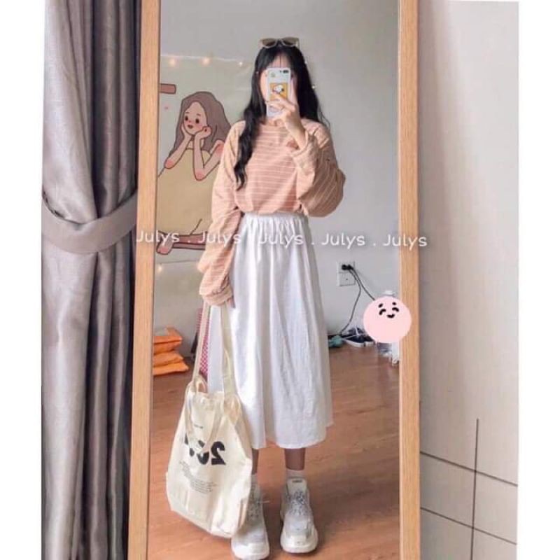 [Mã FAXANH55 giảm 10K đơn 50K] {RẺ VÔ ĐỊCH}Chân váy đũi siêu hot, có túi