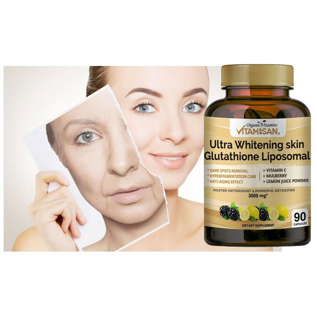 Glutathione 3000mg - 90 Viên - 20 Thành Phần Trắng Da - Chống Lão Hóa
