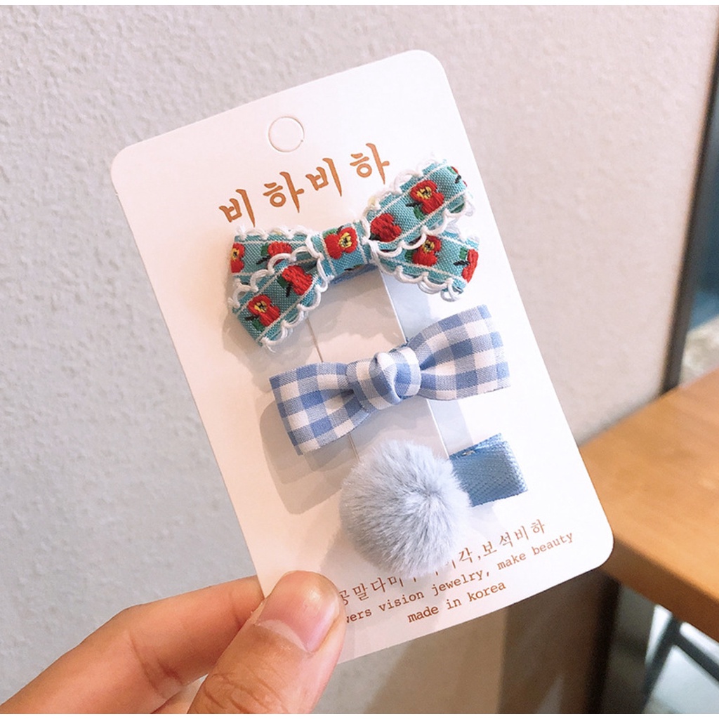 Set kẹp tóc cho bé ( set 3 kẹp )