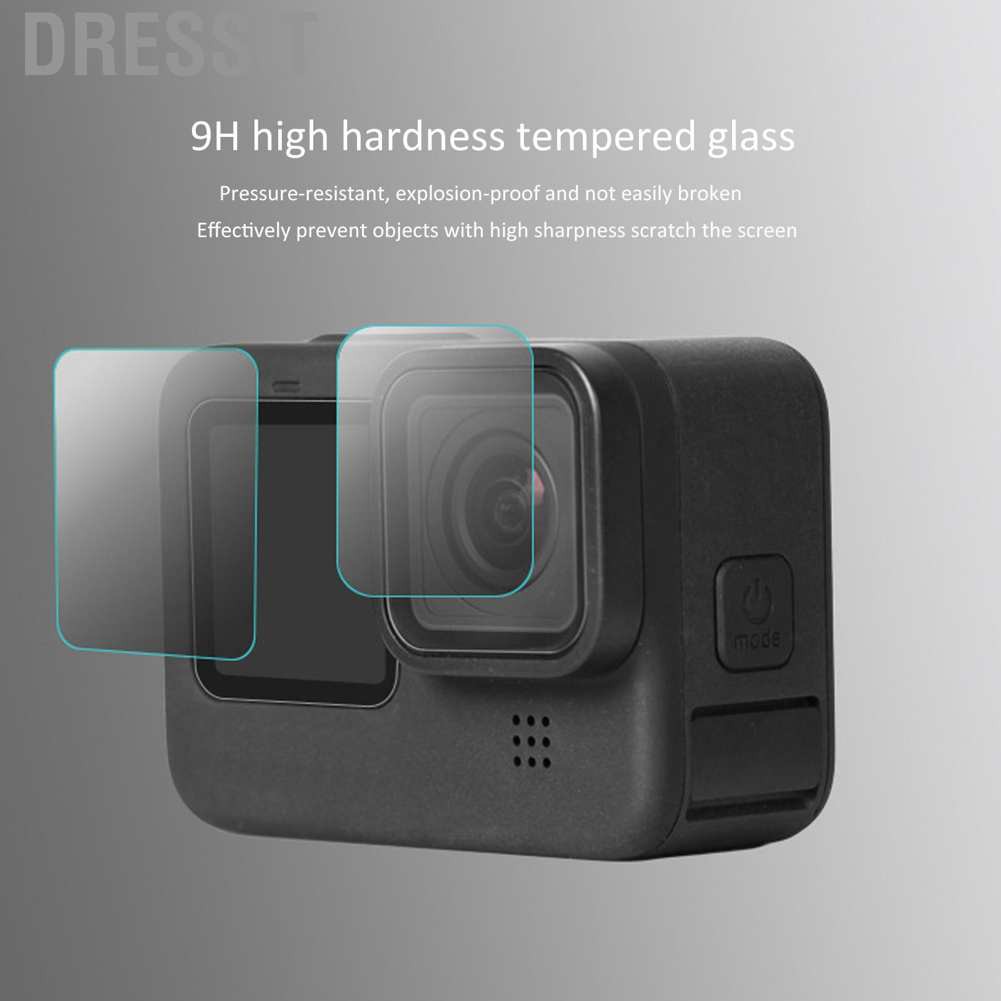 Dressit Sunnylife Tempered Glass Protector for Hero 9 Camera Screen Protective Film Accessory