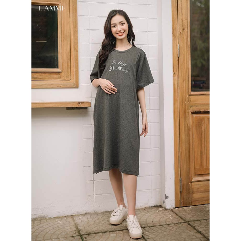 [Mã SKAMPUSH9 giảm 10% đơn 200K] Váy bầu đẹp Mommy Dress có chỗ cho bé tuti thấm hút mồ hôi tốt thiết kế bởi LAMME