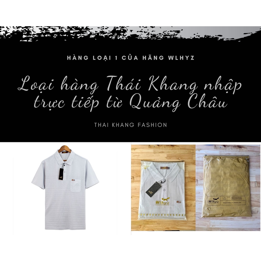 Áo polo nam quảng châu cao cấp LOẠI 1 của Wlhyz loại áo thun nam cổ tàu trung niên form rộng TQC6