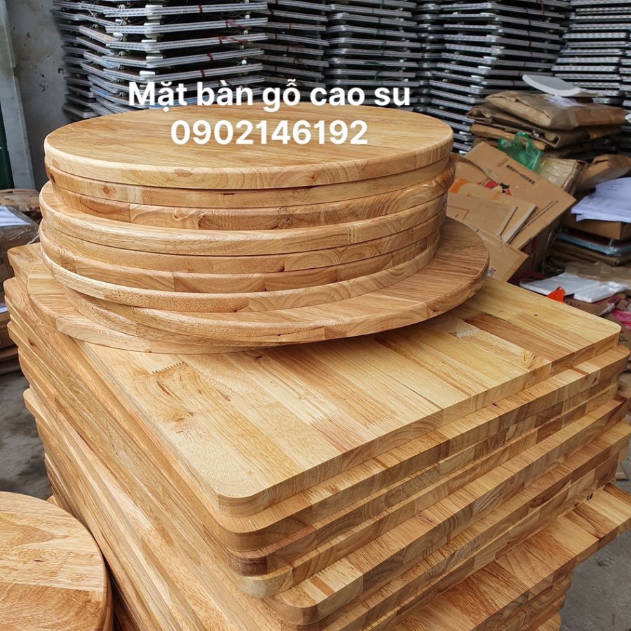 Mặt bàn gỗ cao su hình chữ nhật