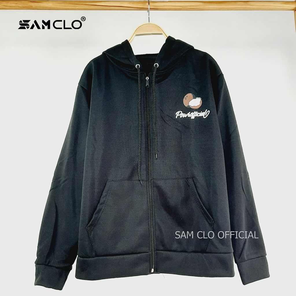 Áo khoác nỉ nam nữ SAM CLO hoodie chui có khóa kéo tay dài thu đông freesize dáng unisex in hình SỌ DỪA official